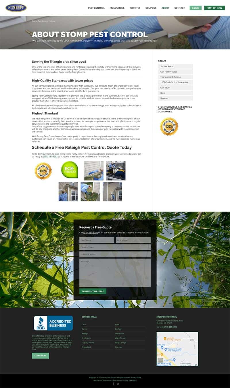 Stomp Pest Control | WPdigital Screenshot