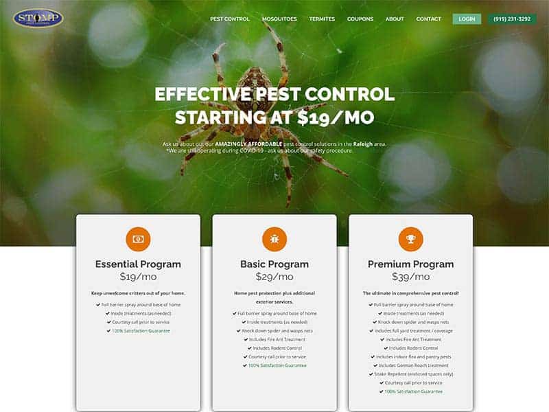 Stomp Pest Control | WPdigital Screenshot