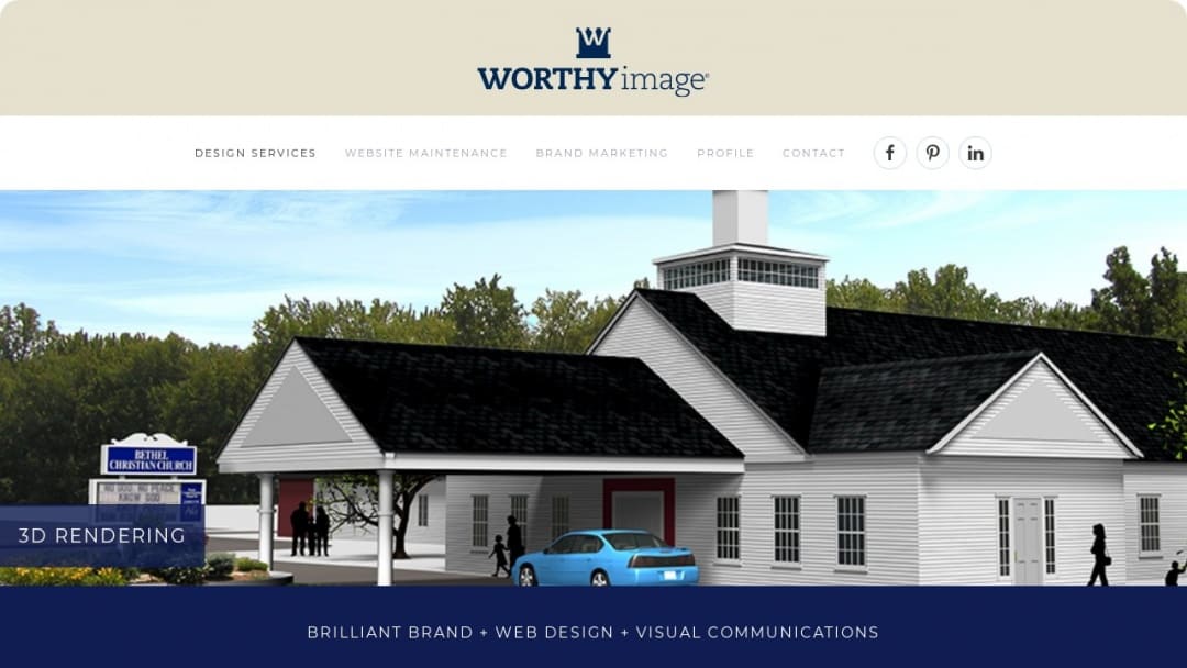 Screenshot of Worthy Image's Website