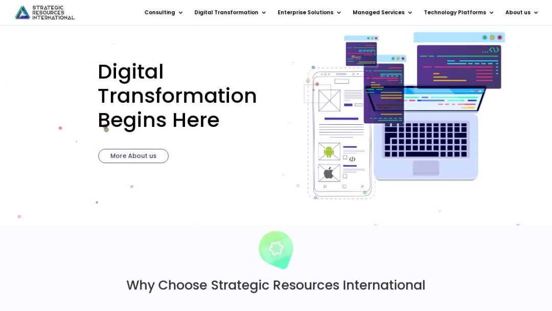 Screenshot of Strategic Resources International Inc's Website