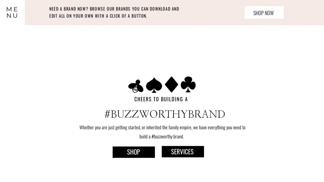 Screenshot of The Buzz Brand's Website