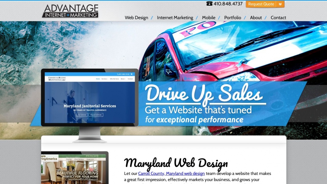 Screenshot of Advantage Internet Marketing, Inc.'s Website