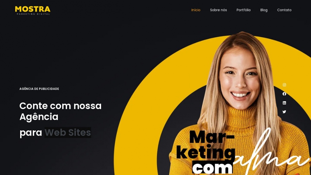 Screenshot of Agência Mostra's Website