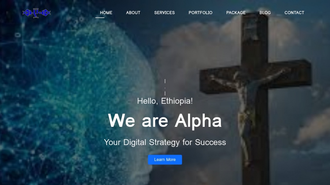 Screenshot of Alpha IT Solution's Website