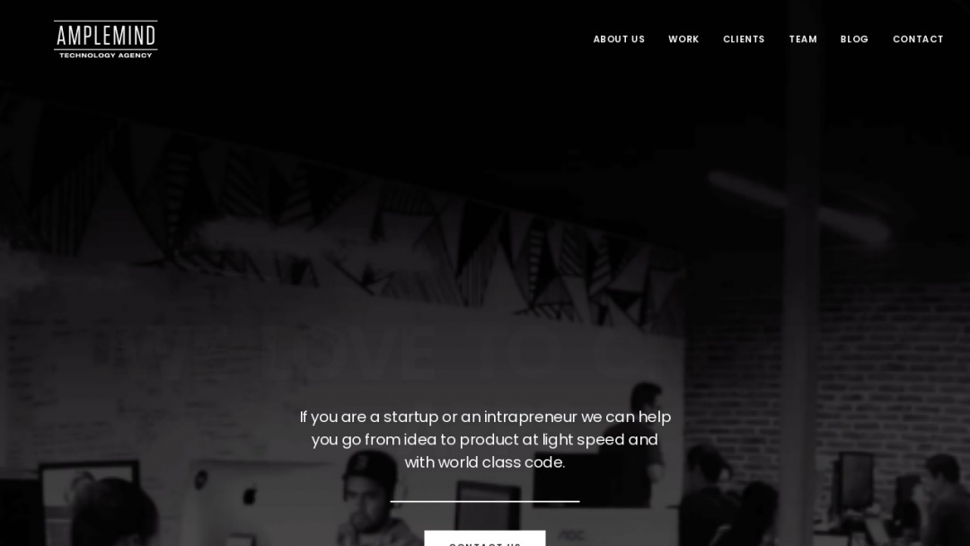 Screenshot of Amplemind's Website