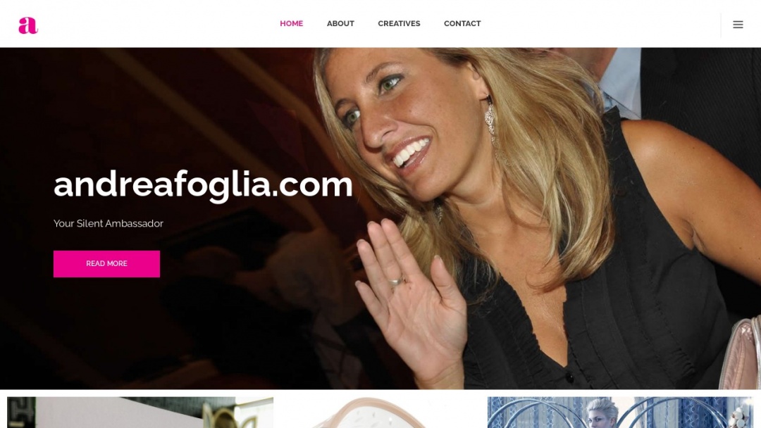 Screenshot of andreafoglia.com, L.L.C.'s Website