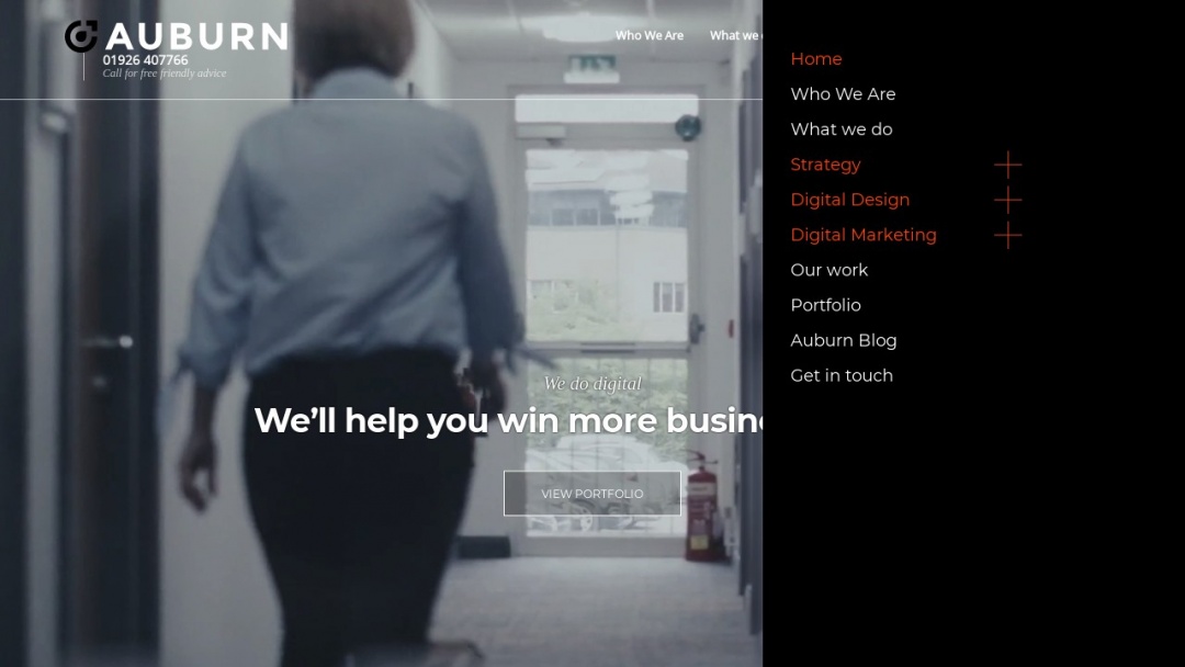 Screenshot of Auburn's Website