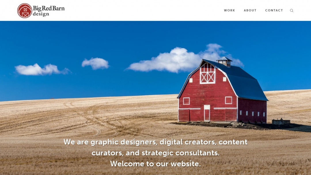 Screenshot of Big Red Barn Design's Website