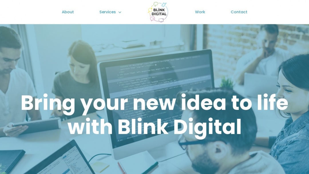 Screenshot of Blink Digital UK Ltd's Website