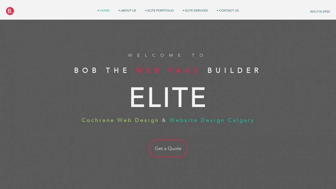 Screenshot of Bob The Web Page Builder's Website