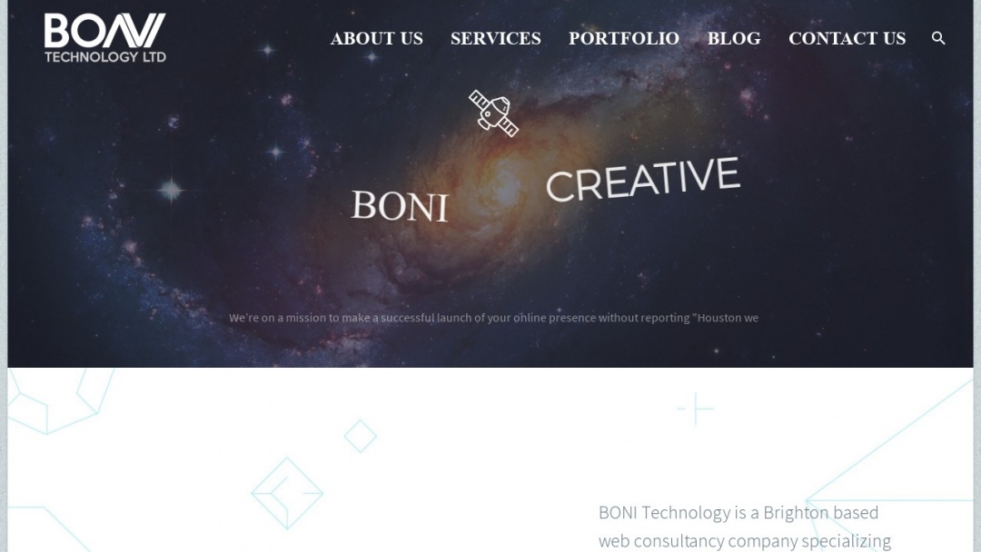 Screenshot of BONI Technology LTD's Website