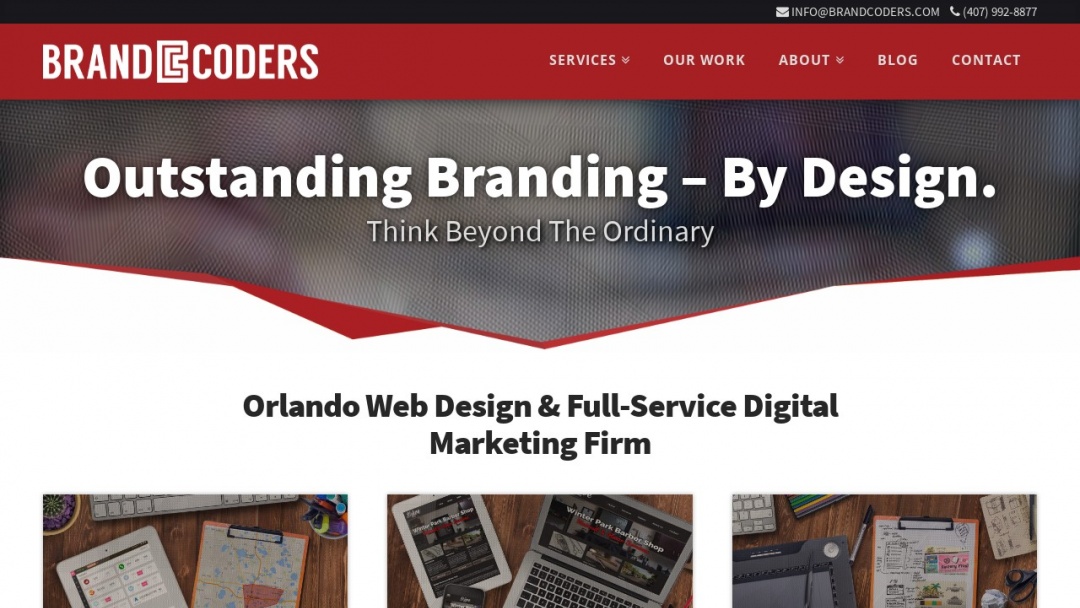 Screenshot of Brandcoders's Website