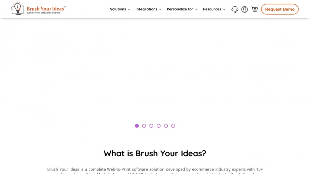 Screenshot of Brush Your Ideas's Website