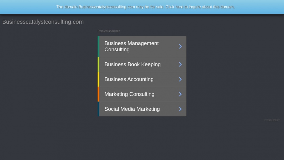Screenshot of Business Catalyst Consulting's Website