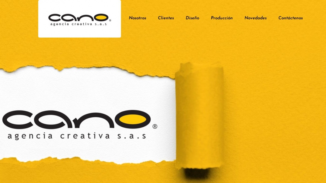 Screenshot of Cano Agencia Creativa's Website