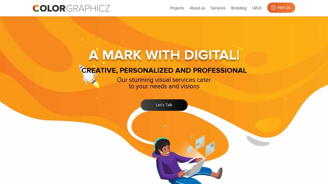 Screenshot of Colorgraphicz's Website