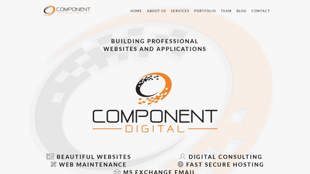 Screenshot of Component Digital, MI's Website