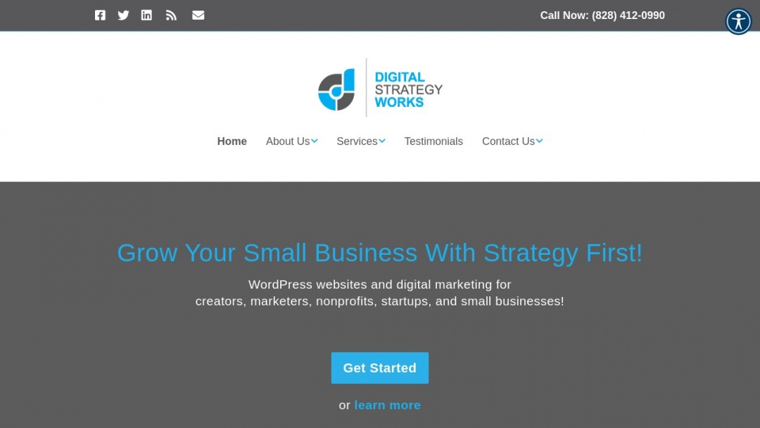 Screenshot of Digital Strategy Works's Website