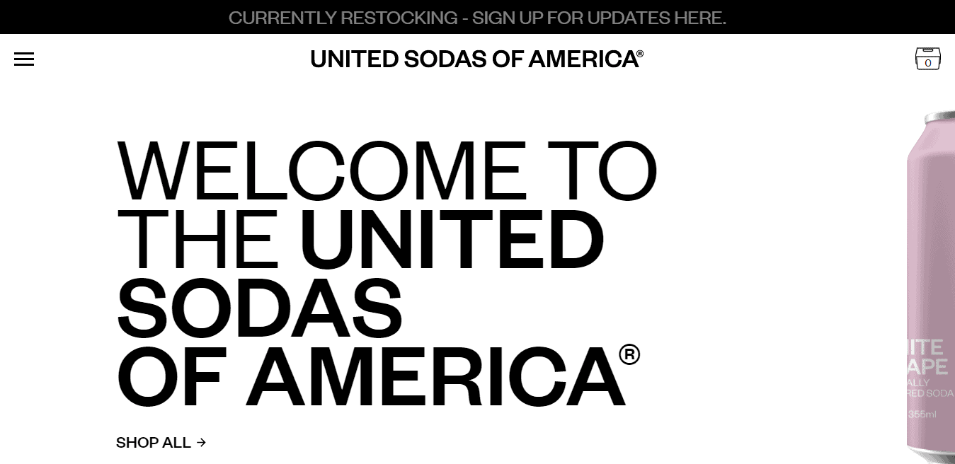 Best Agency Website for United Sodas of America