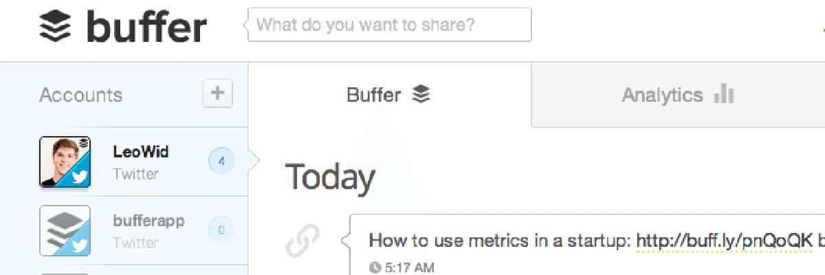 Buffer Social Media Monitoring App
