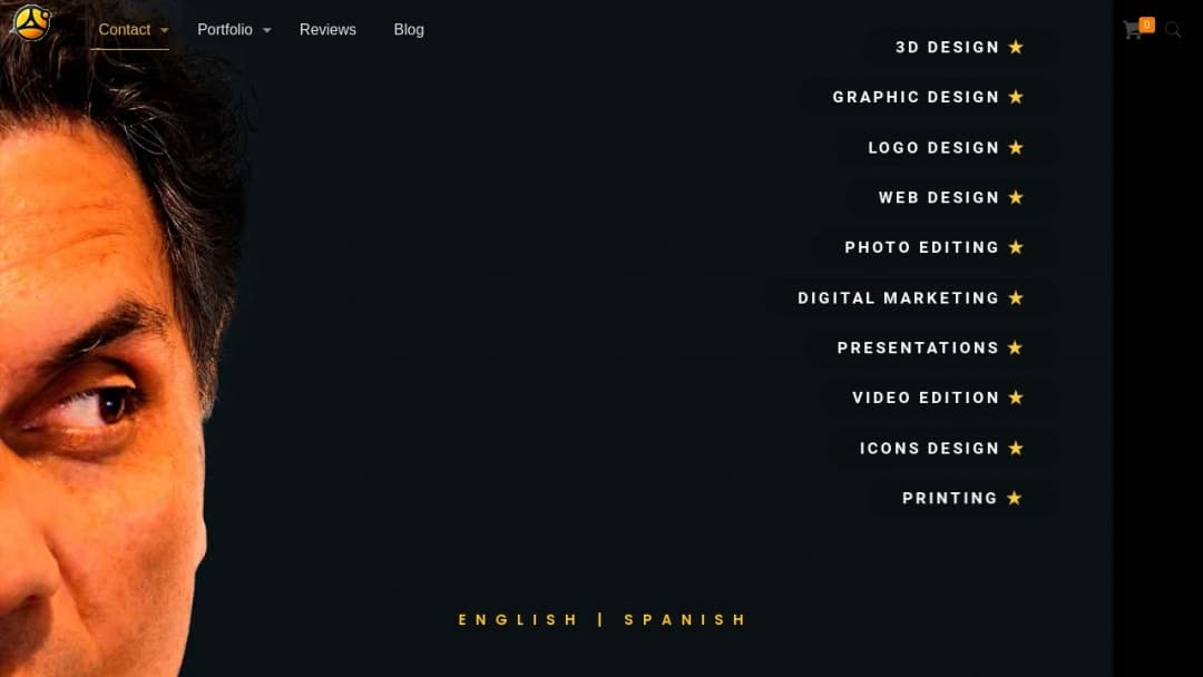 Screenshot of Arnaez Studios's Website