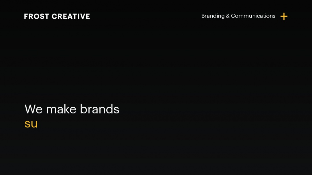 Screenshot of Frost Creative Limited's Website