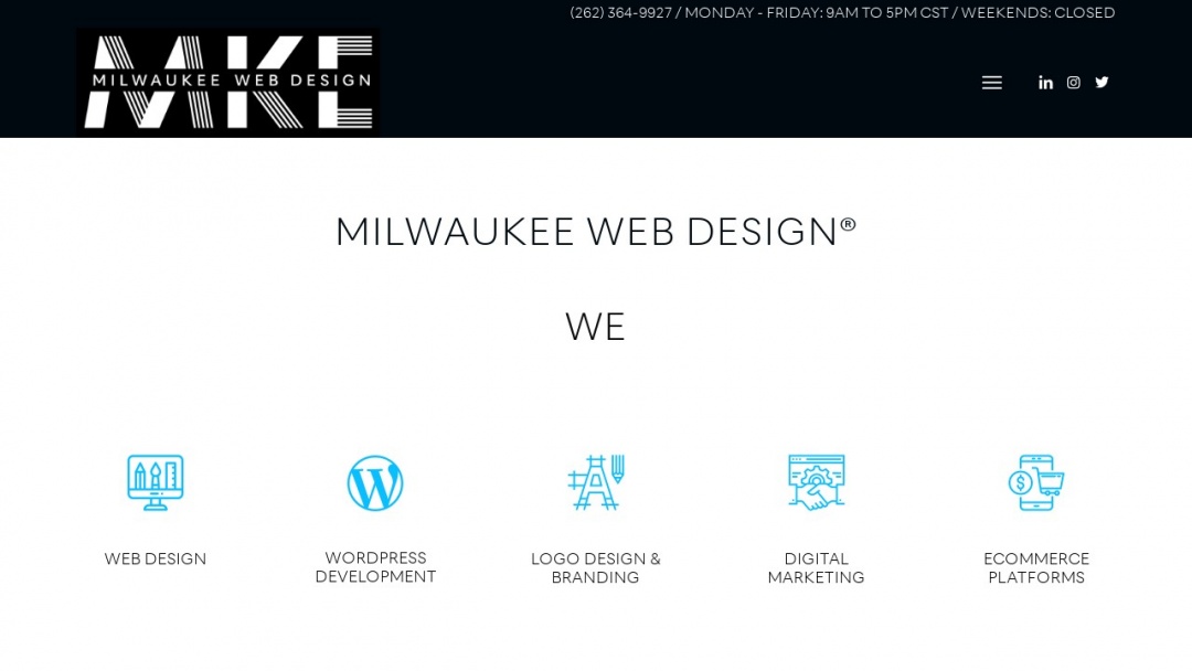 Screenshot of Milwaukee Web Design®'s Website