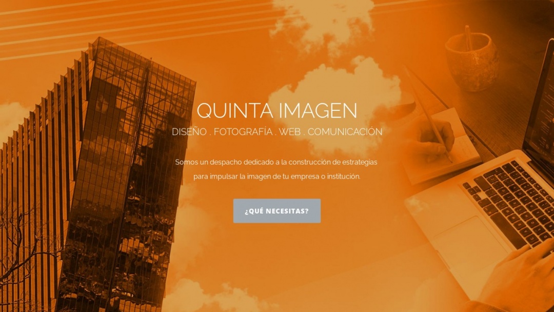 Screenshot of Quinta Imagen's Website