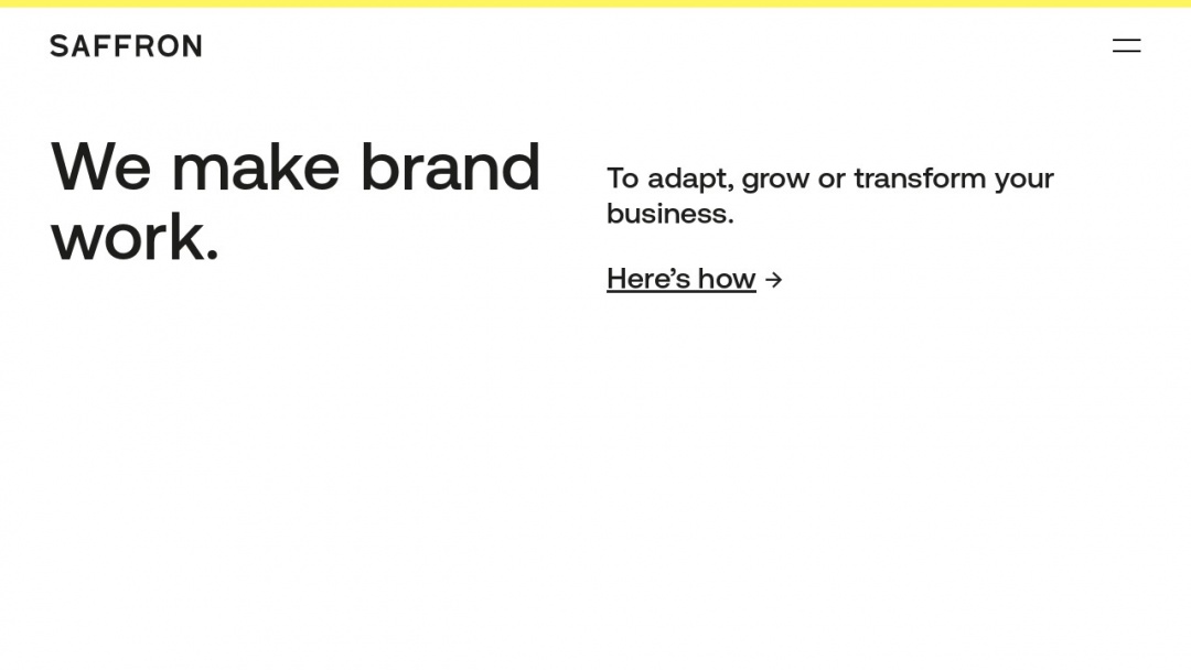 Screenshot of Saffron Brand Consultants's Website