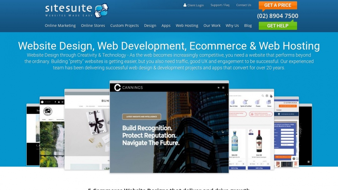 Screenshot of SiteSuite Website Design's Website