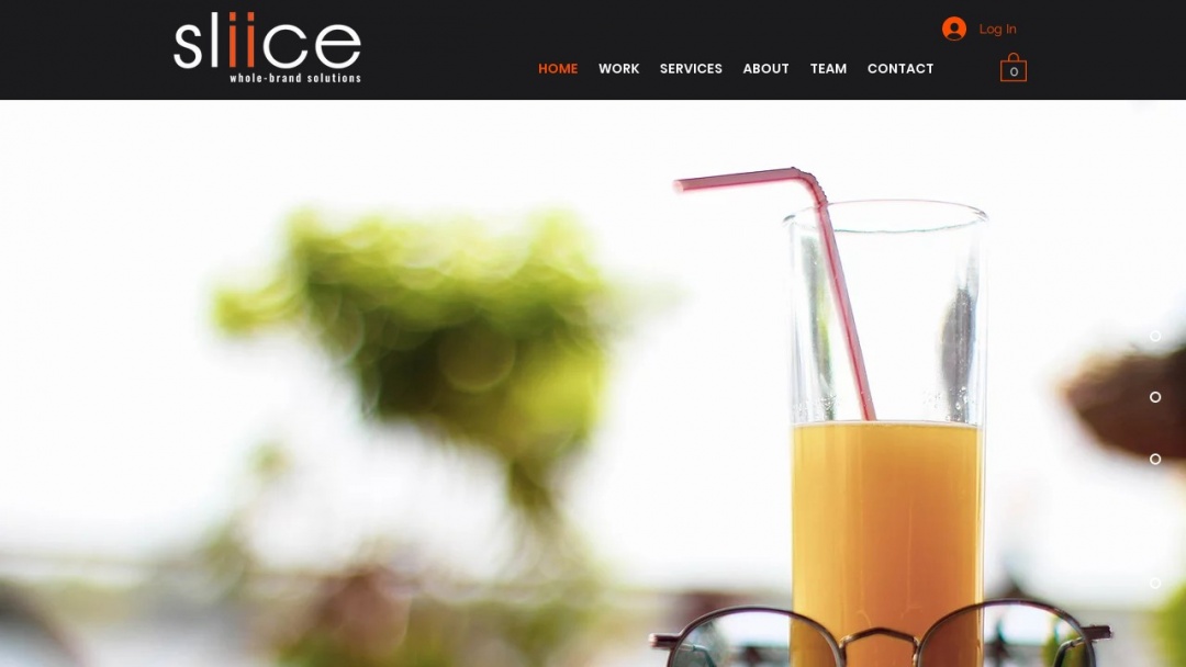 Screenshot of Sliice Marketing's Website