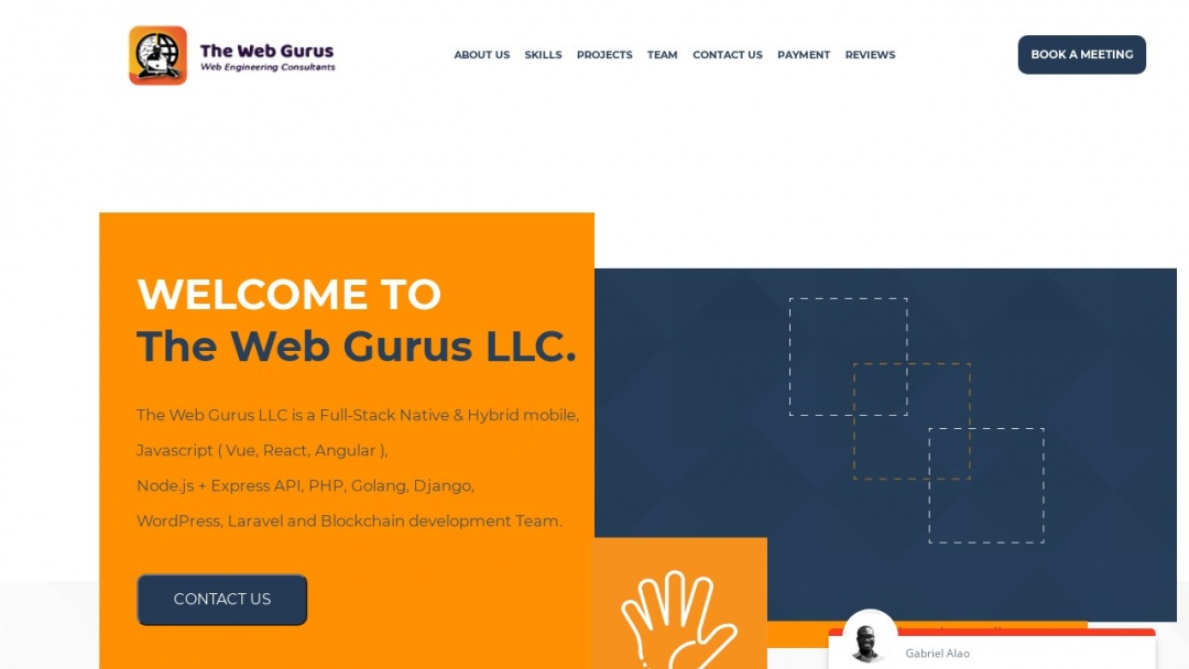 Screenshot of The Web Gurus's Website