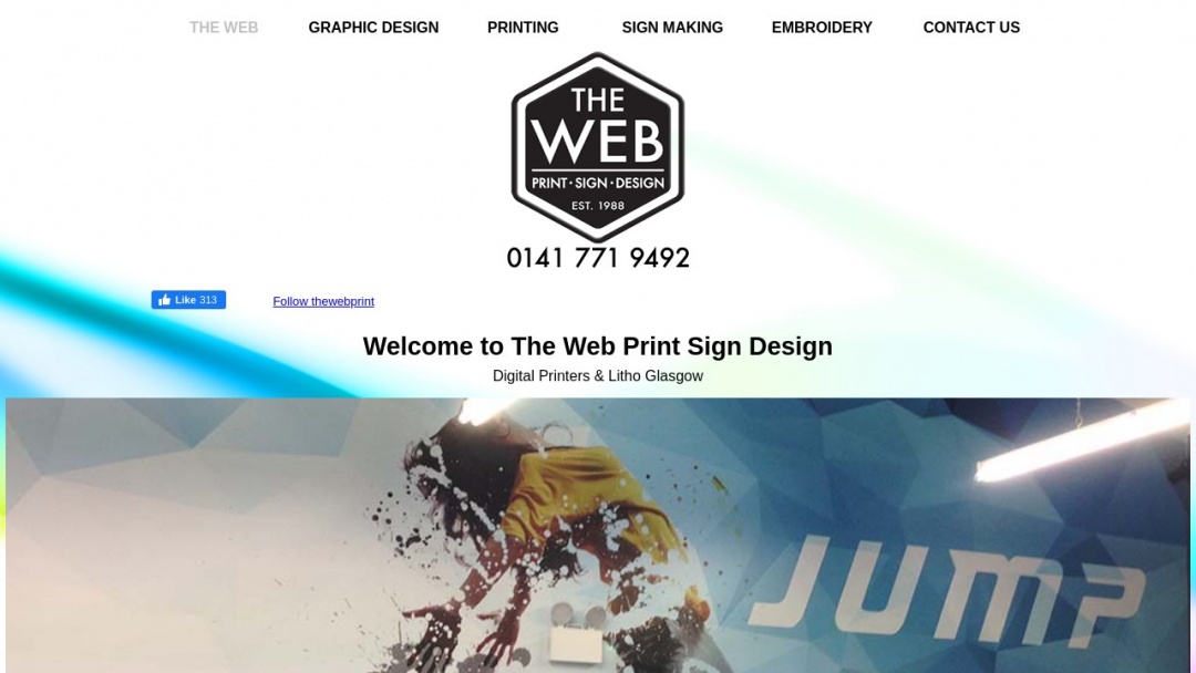Screenshot of The Web - Print, Design & Sign's Website