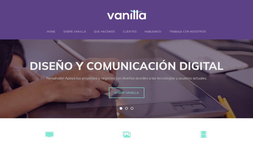 Screenshot of Vanilla Diseño's Website