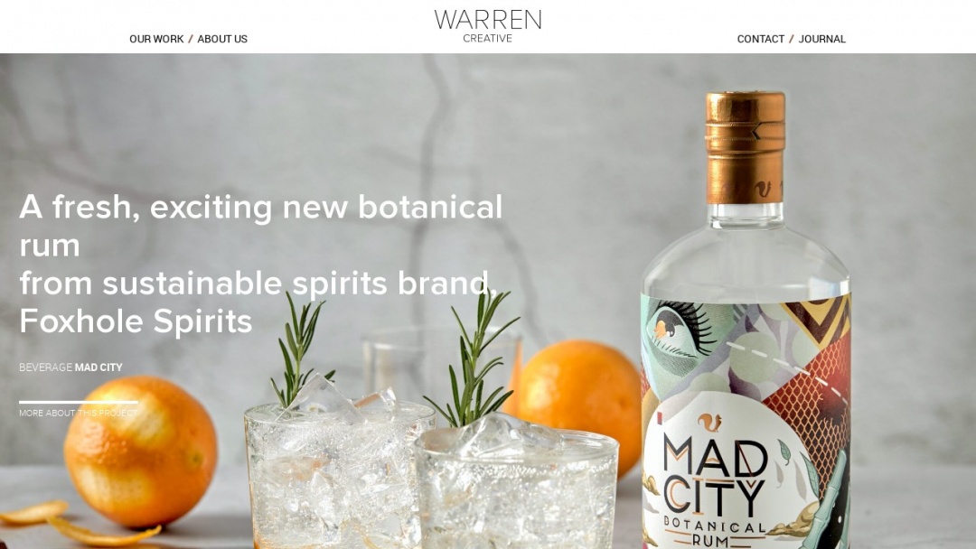 Screenshot of Warren Creative's Website