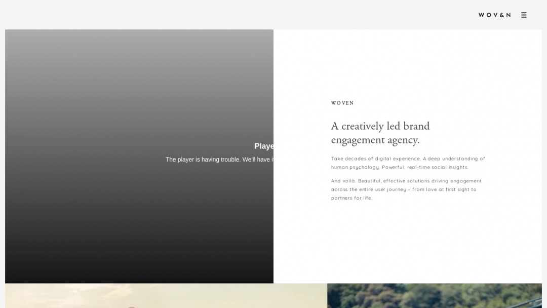 Screenshot of Woven Agency's Website