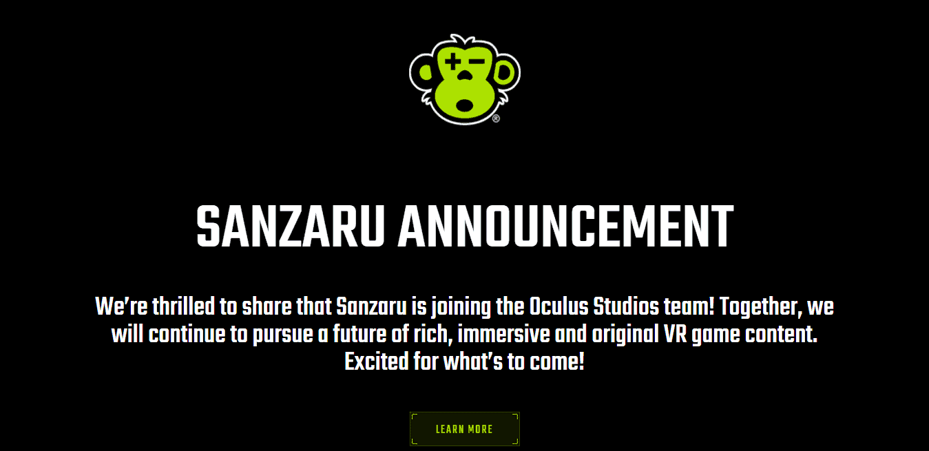 Best Game Developer Website for SANZARU, INC.