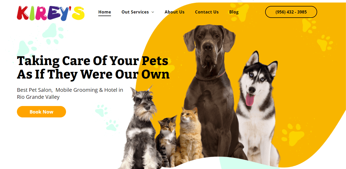 Best Home Service Website for Kirey's Pet Salon LLC