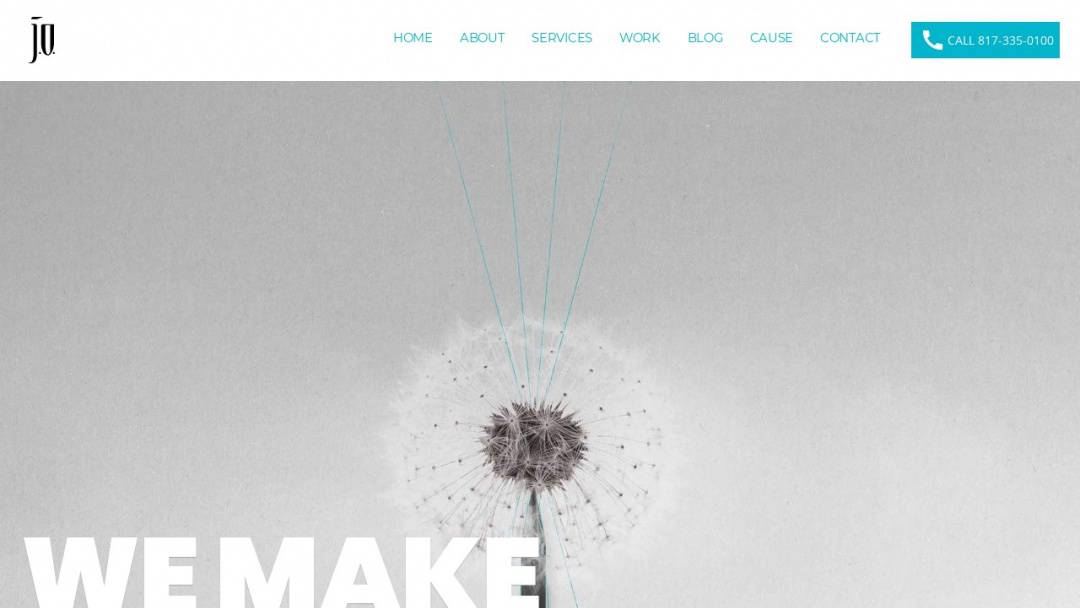 Screenshot of J.O. Agency's Website
