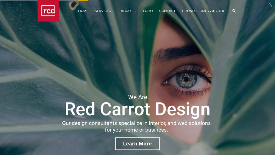 Screenshot of Red Carrot Design's Website
