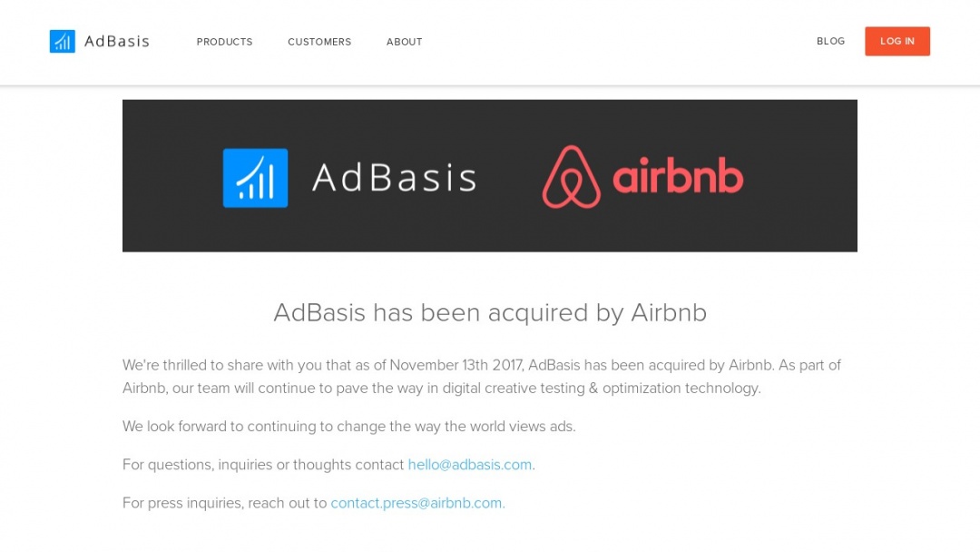 Screenshot of AdBasis's Website