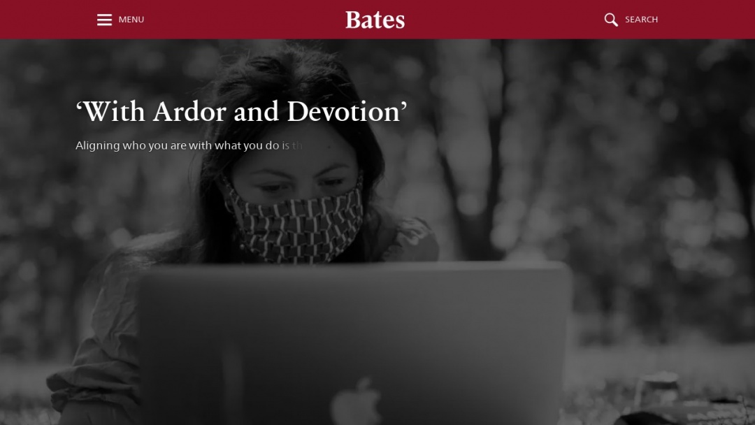 Screenshot of Bates College's Website