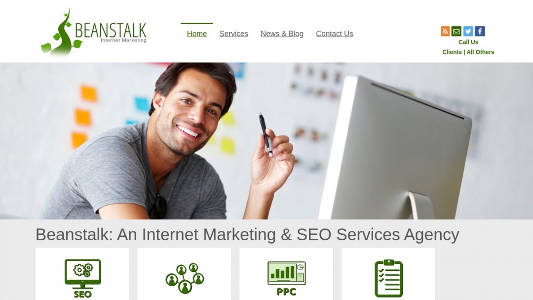 Screenshot of Beanstalk Internet Marketing Inc.'s Website