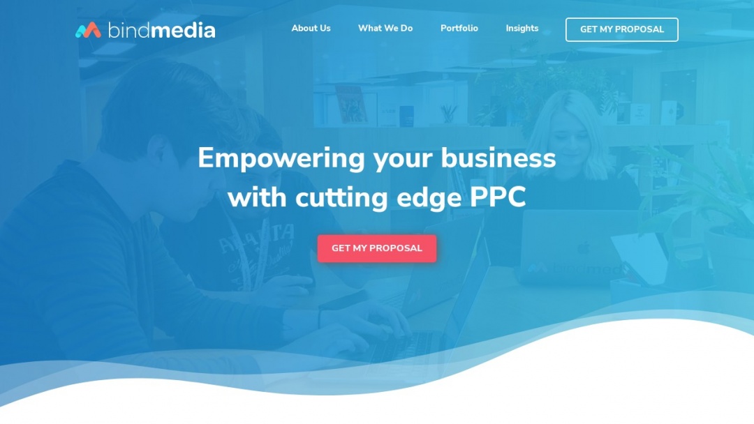 Screenshot of Bind Media. Cutting-Edge Ppc, Landing Pages & Conversion Rate Optimisation's Website