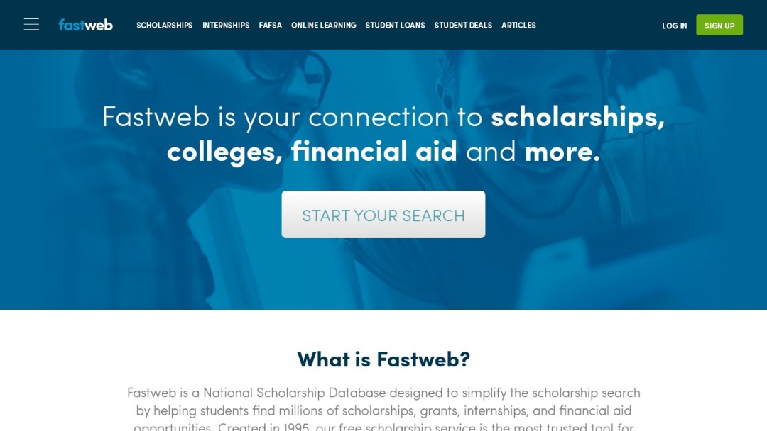 Screenshot of FastWeb's Website