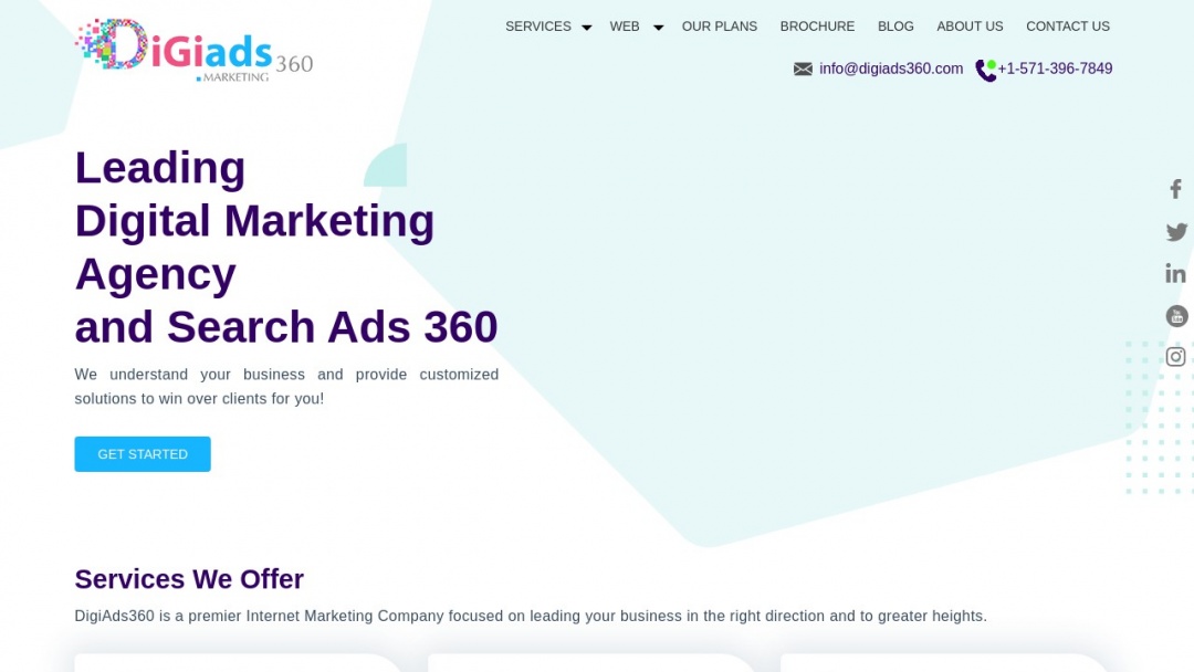 Screenshot of Search Ads 360's Website