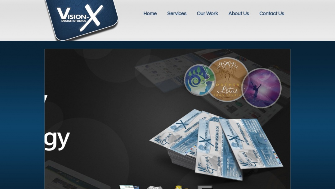 Screenshot of Vision-X Design Studios's Website