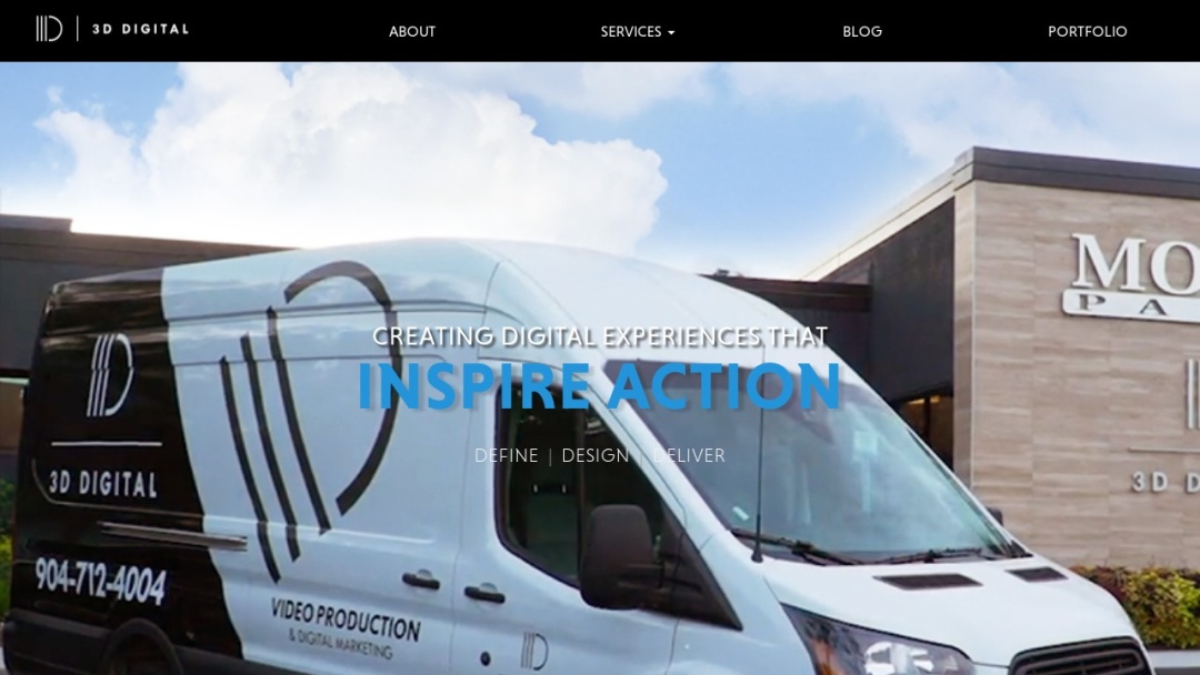 Screenshot of 3D Digital's Website