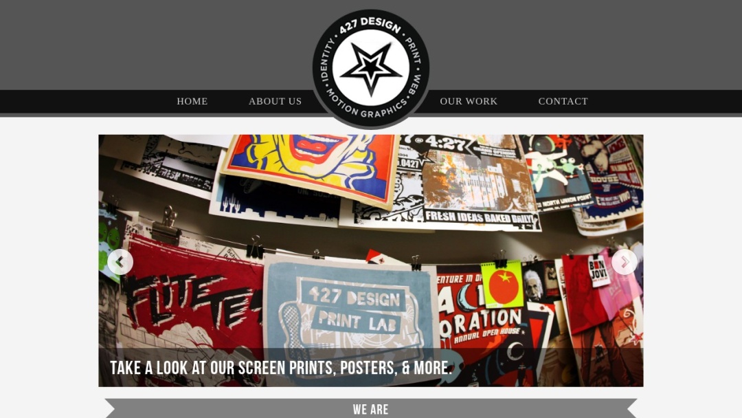 Screenshot of 427 Design's Website