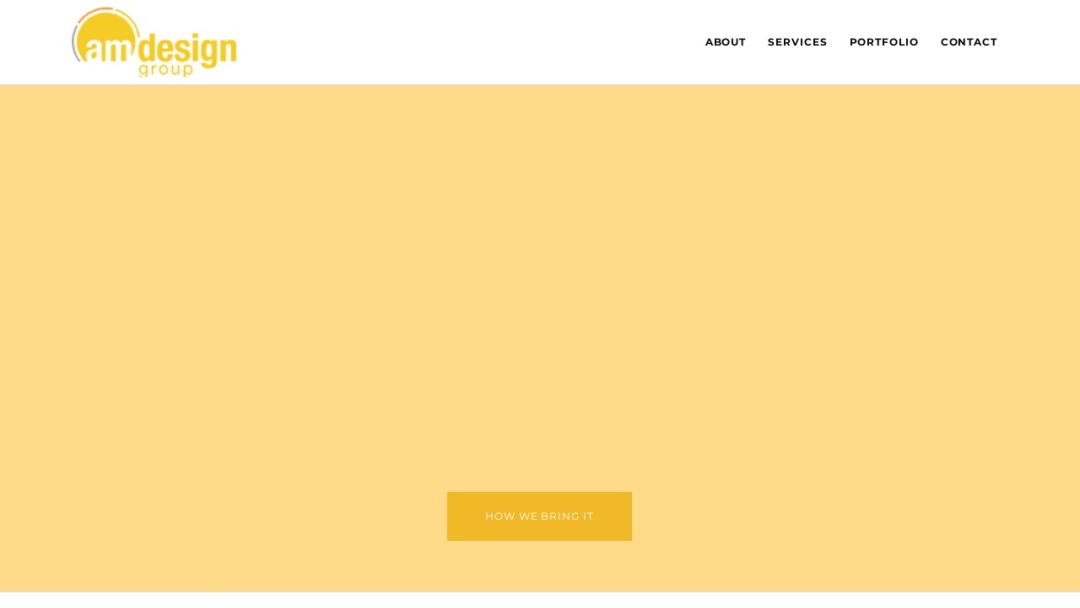 Screenshot of A.M. Design Group's Website